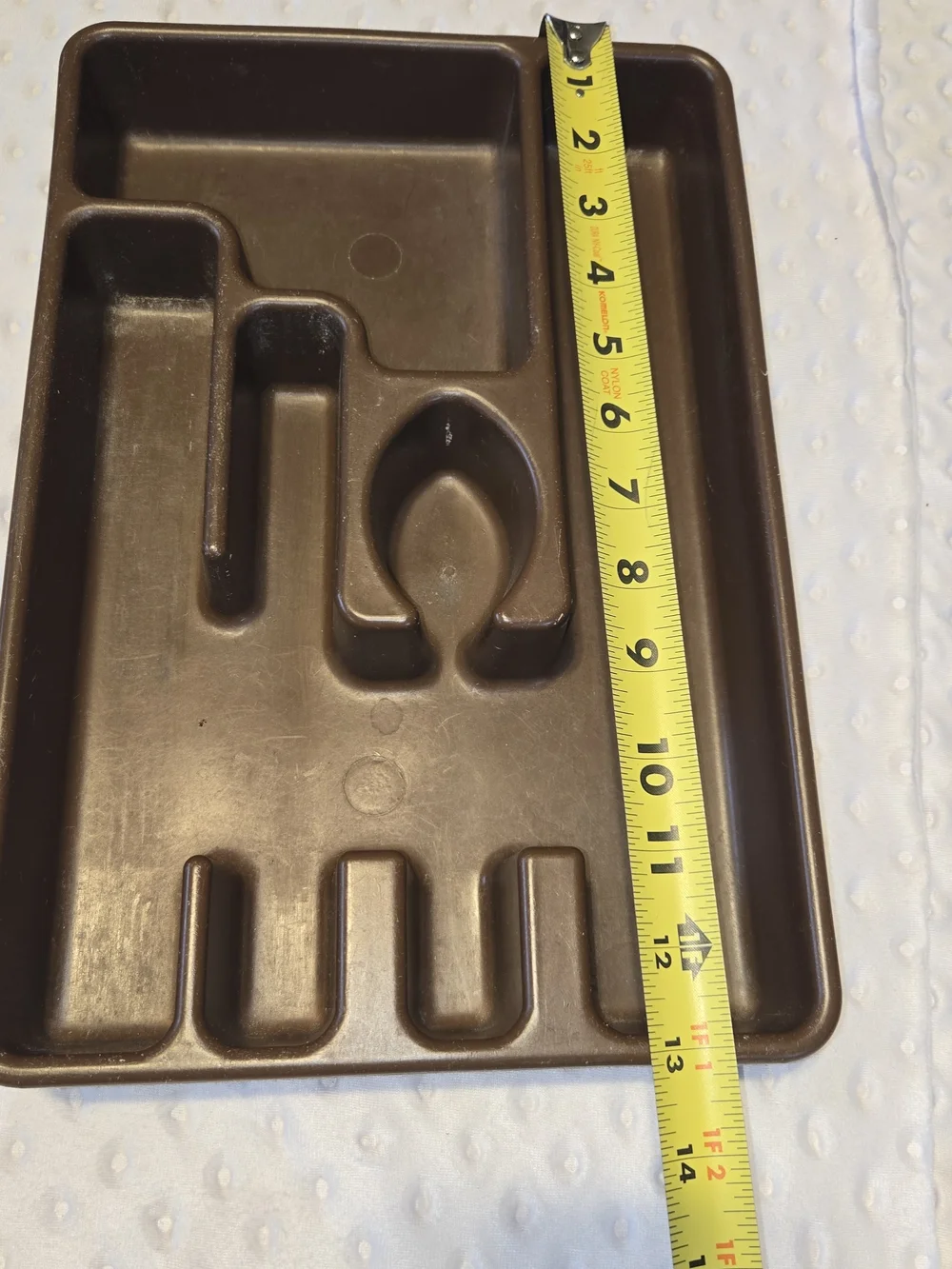 Vintage Rubbermaid 5 Slot Brown Plastic Utensil Tray Organizer‎